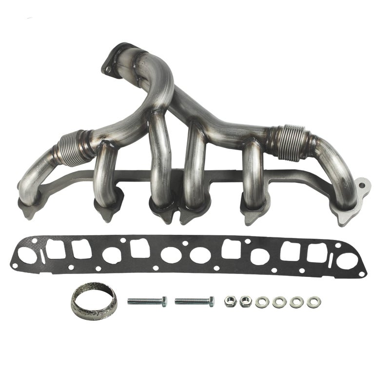 JDMSPEED New Stainless Steel Exhaust Manifold Gasket Kit Replacement for Grand Cherokee Wrangler 40L Replacement for Jeeps Select 19911999 40L Engine Only Replaces 33007072 4883385