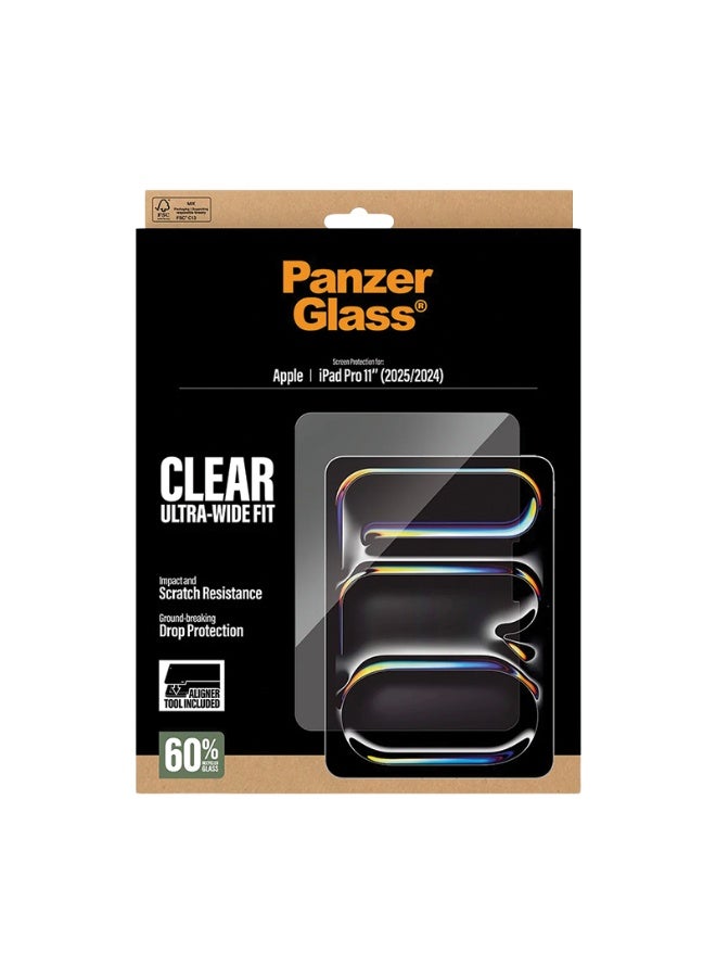 بانزرجلاس حماية شاشة بانزر جلاس مع أداة التركيب ايباد برو 11 انش 2024/2025 - شاشة كاملة شفاف - Image 5
