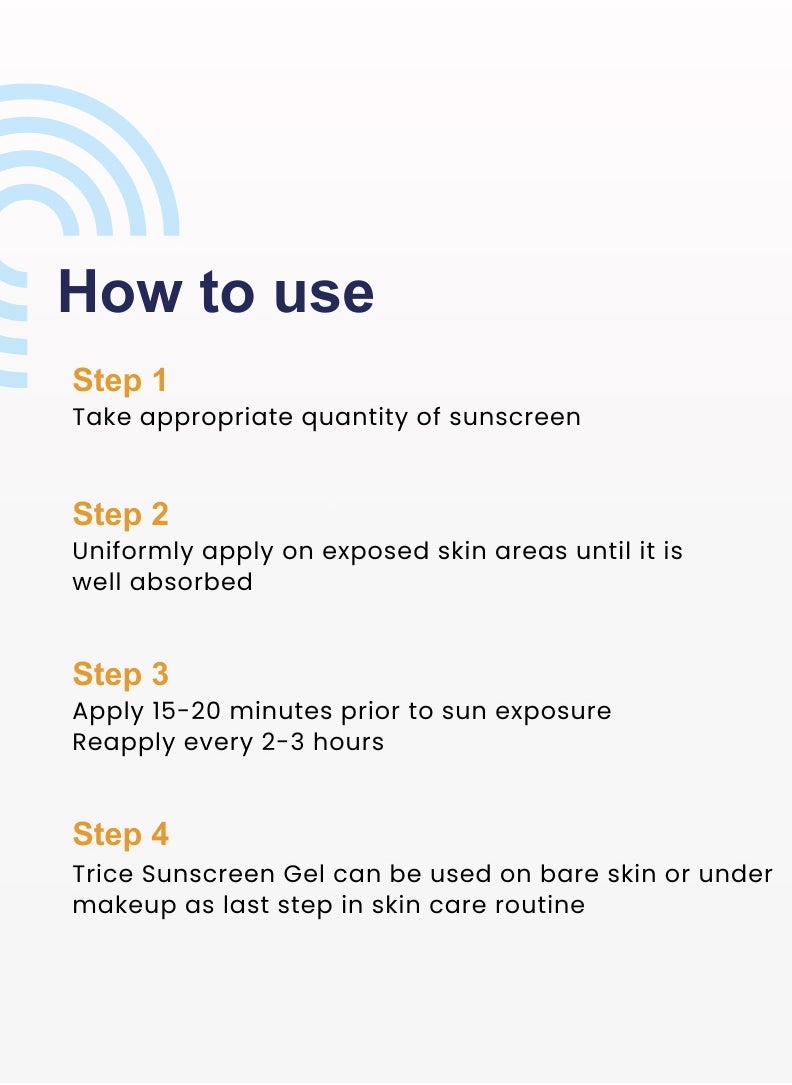 Trice Sunscreen Cream SPF 60 | Broad Spectrum UVA + UVB Protection | Moisturizing, Non-Greasy Formula | Water-Resistant & Antioxidant | 100 ml