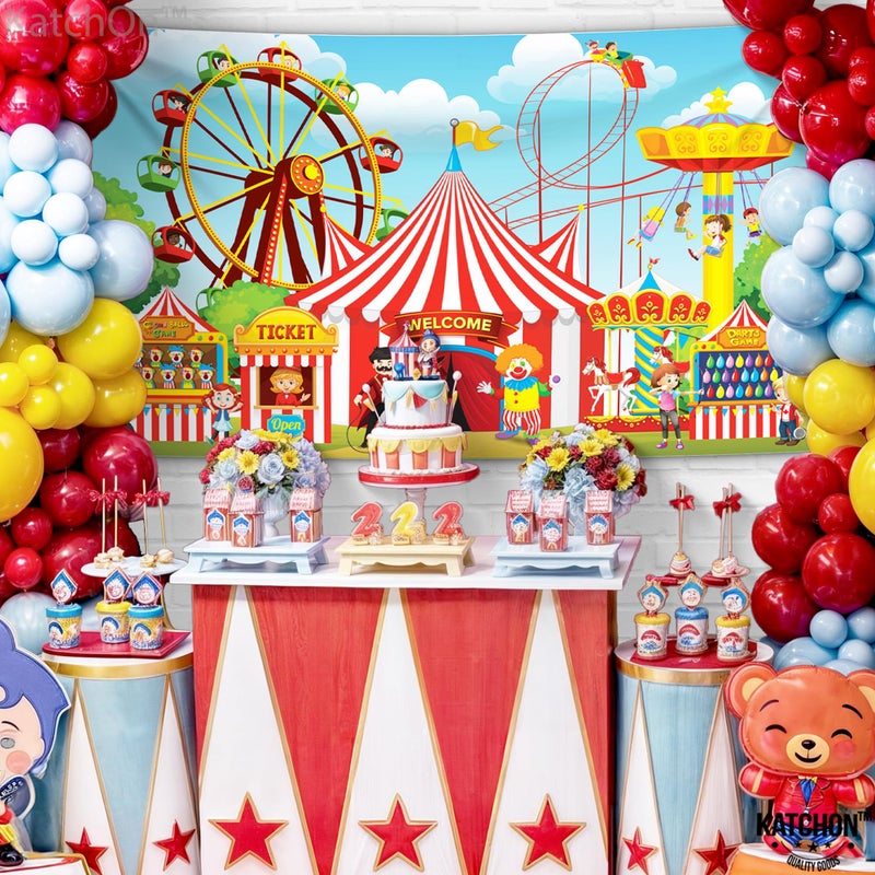 KatchOn XtraLarge Carnival Backdrop - 72x44 Inch | Party Decorations, Games Banner, Circus Theme, Outdoor Event - Image 3