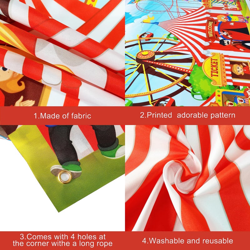KatchOn XtraLarge Carnival Backdrop - 72x44 Inch | Party Decorations, Games Banner, Circus Theme, Outdoor Event - Image 4