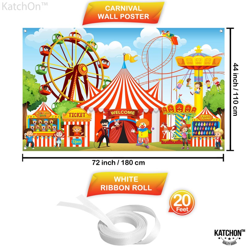 KatchOn XtraLarge Carnival Backdrop - 72x44 Inch | Party Decorations, Games Banner, Circus Theme, Outdoor Event - Image 5