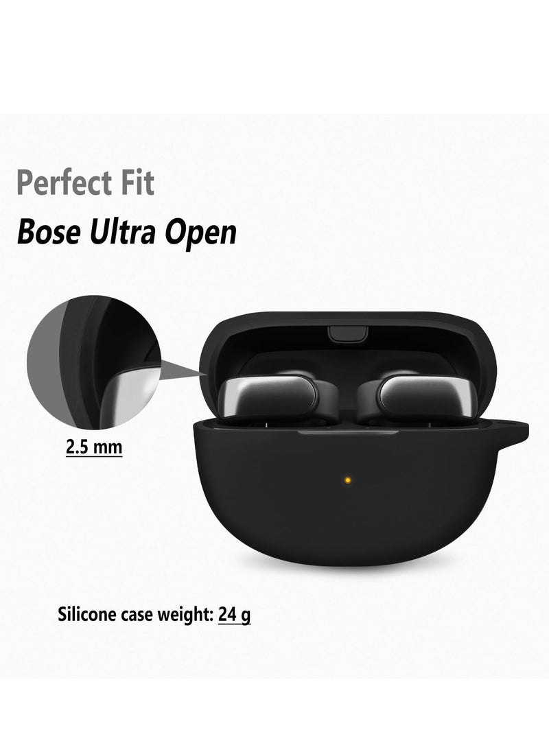 Generic - Bose Ultra Open Earbuds Case Cover Soft Silicone Shockproof Protective Skin Case for Bose Open Ear Earbuds with Carabiner - Image 1
