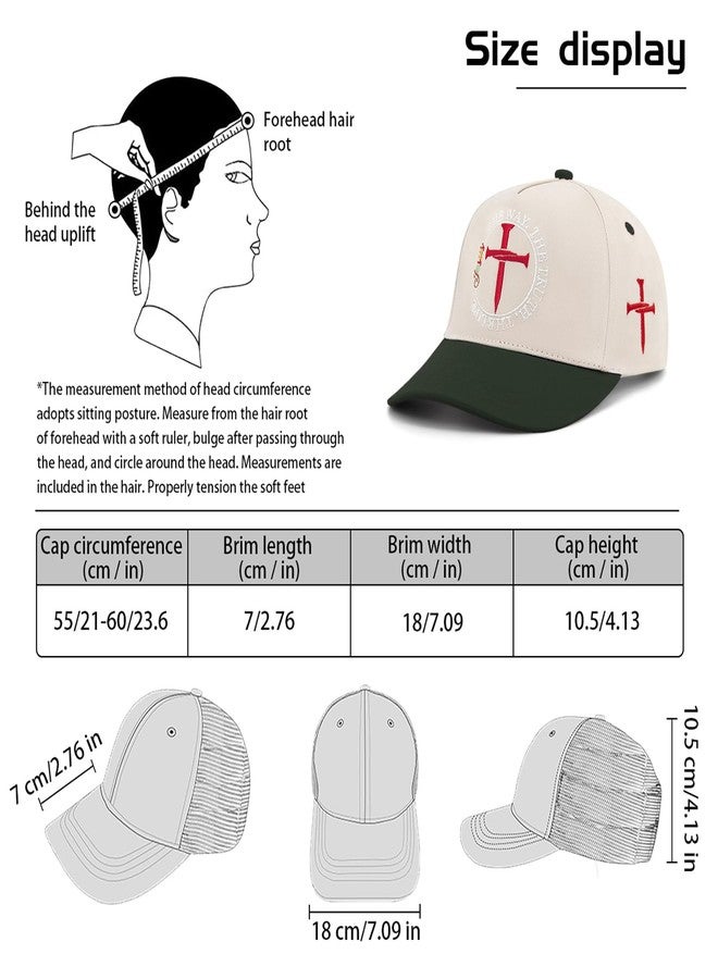 XMDZH Christian Jesus Cross Hat for Men Women, Adjustable Embroidered Jesus The Way The Truth The Life Trucker Hats Christian Religious Gifts - Image 4