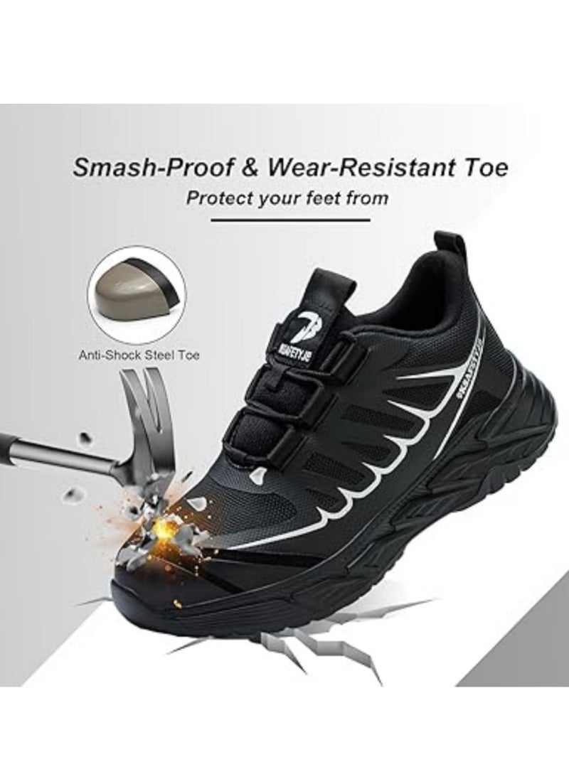 Verci - Men's steel shoes, indestructible, comfortable, resistant steel safety shoes for men, light safety shoes (42 EUR) - Image 1