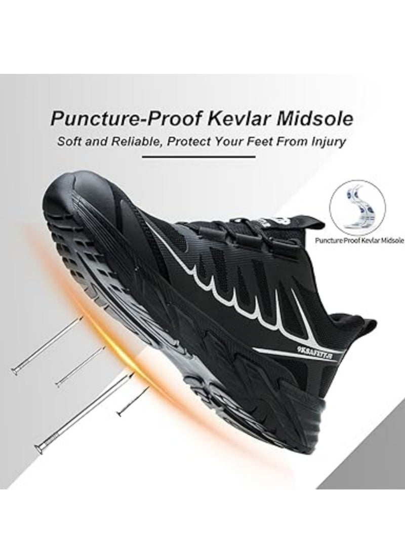 Verci - Men's steel shoes, indestructible, comfortable, resistant steel safety shoes for men, light safety shoes (42 EUR) - Image 1