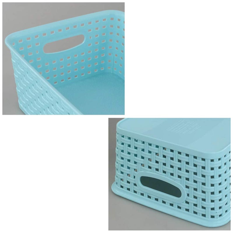 Kekow Plastic Storage Baskets For Bathroom, Beauty And Closets Organization, 6-Pack - Image 3