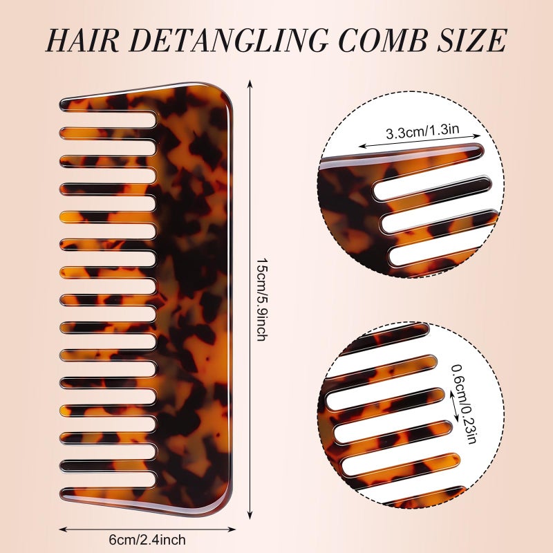 obeoby Wide Tooth Comb for Curls & Thick Hair, 2 Pack Large Hair Detangling Comb for Women Wet or Dry Use - Image 2