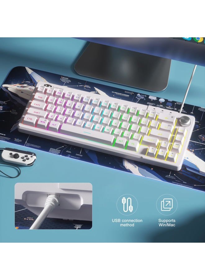 MageGee Mini 60% Gaming Keyboard, RGB Backlit 66 Key Ultra-Compact Keyboard, TS68 Ergonomic Waterproof Mechanical Feeling Office Computer Keyboards for PC, MAC, PS4, Xbox ONE Gamer - Image 3