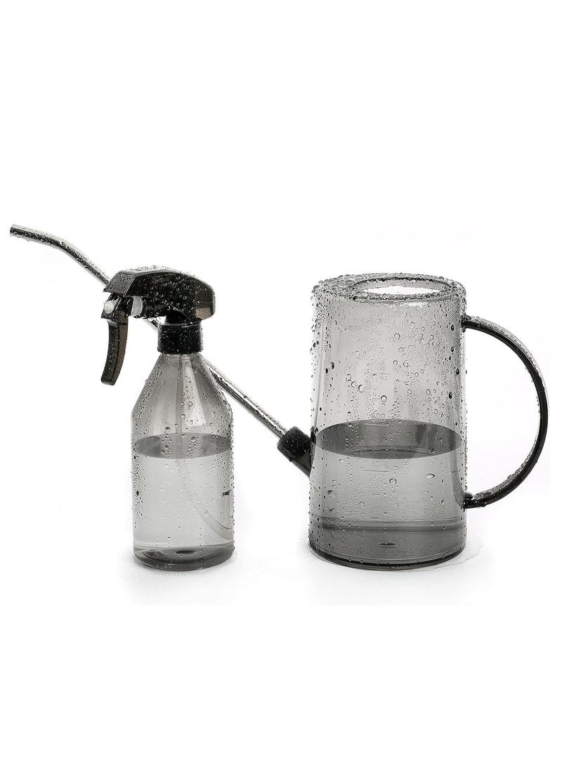 Generic Watering Can Indoor, Small Watering Cans for House Plants, Succulents and Flowers, Long Spout, 1 Liter, with Bonus Plant Mister Spray Bottle - Image 1