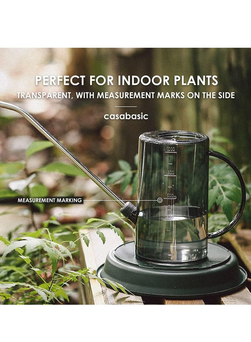 Generic Watering Can Indoor, Small Watering Cans for House Plants, Succulents and Flowers, Long Spout, 1 Liter, with Bonus Plant Mister Spray Bottle - Image 2