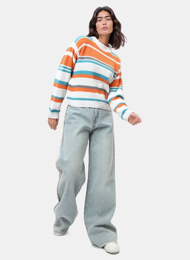 RAVIN Wide Leg Jeans with Side Raw Seam Detail - Image 5