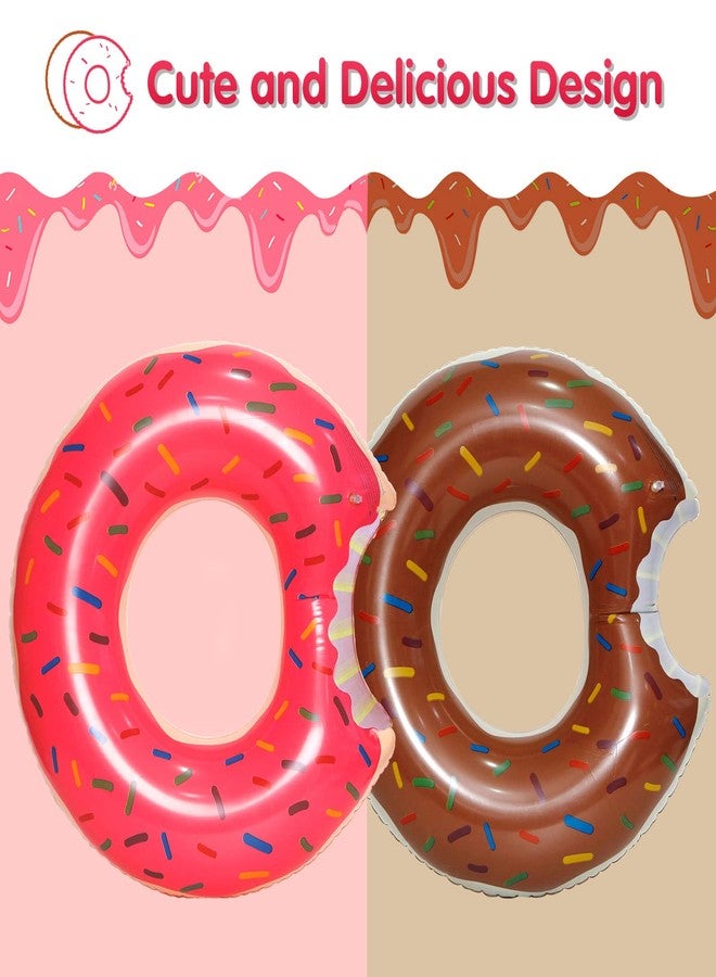 DMAR Donut Pool Floats Donut Pool Floatie Donut Tube Pool Doughnut Pool Float Donut Inflatables Doughnut Inner Tube Doughnut Pool Floatie Donut Pool Ring Donut Swimming Ring for Beach Pool - Image 3
