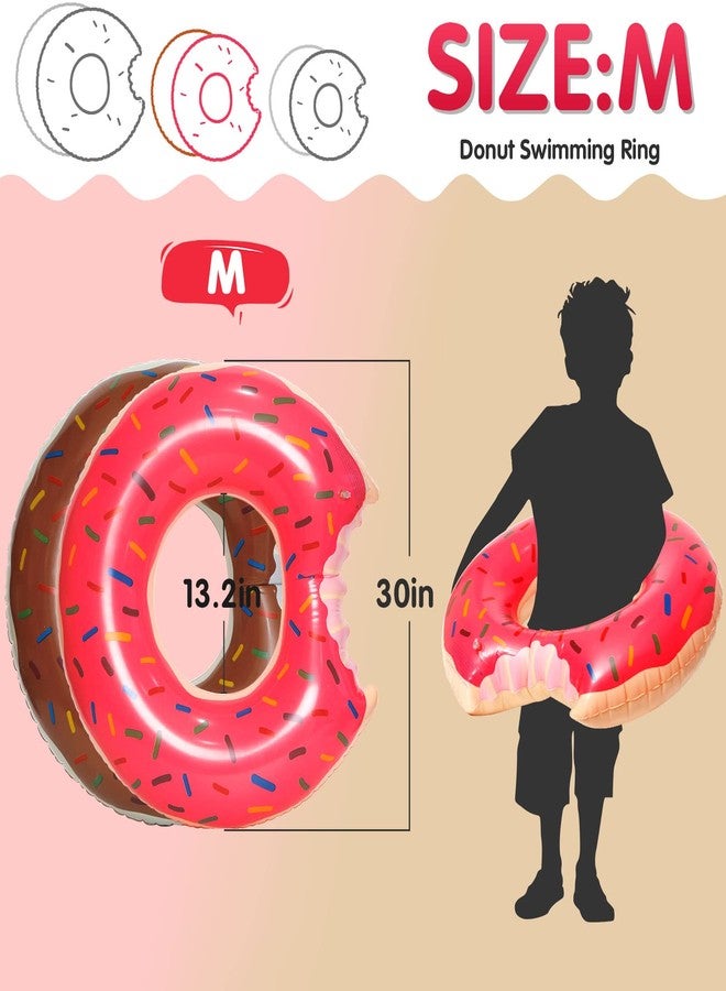 DMAR Donut Pool Floats Donut Pool Floatie Donut Tube Pool Doughnut Pool Float Donut Inflatables Doughnut Inner Tube Doughnut Pool Floatie Donut Pool Ring Donut Swimming Ring for Beach Pool - Image 2