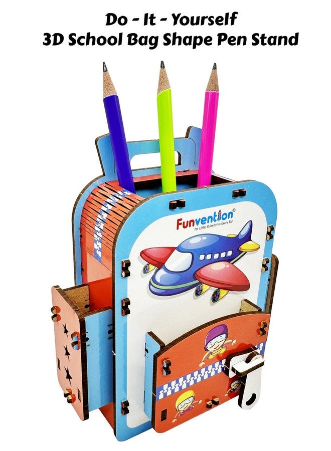 فنفينشين حامل أقلام على شكل طائرة ورقية من فنفينشن، نموذج أحجية ثلاثي الأبعاد، منظم مكتب، مجموعة هدايا عيد ميلاد للأطفال بعمر 4 سنوات فما فوق، فنون وحرف يدوية (مجموعة من 6 قطع) - Image 3