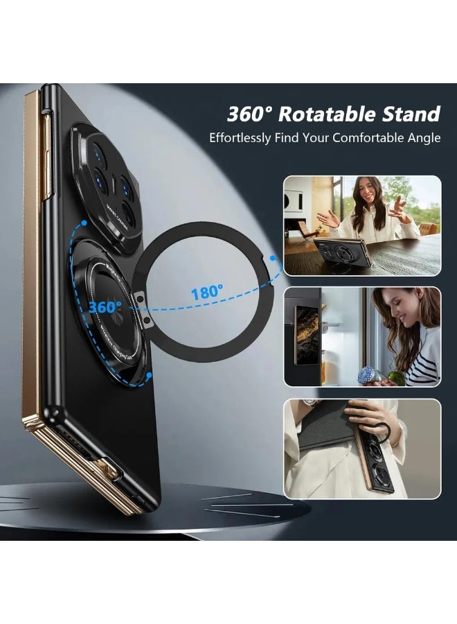 Compatible with Huawei Mate XT Ultimate Design Case with Magnetic Hinge Protection, 360 Rotatable Magnetic Ring Stand, Shockproof Thin Hard PC Cover - Image 3