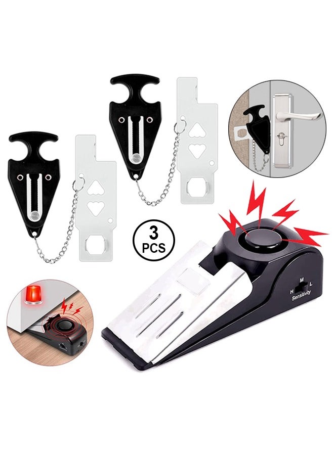 Generic Upgraded Portable 2 Pack Door Lock & Door Stop Alarm, Dual Protection Security Door Kit, Door ​Security Devices Pocket Self Defensey Tools, for Traveling Hotel Home Apartment College House  - Image 1
