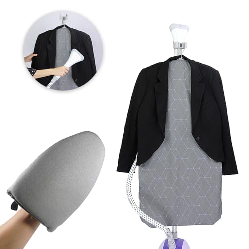 EVEME Steamer Board for Clothes,Stand for Steaming Clothes,Steamer Pad,Hanging Ironing Board (Steamer Board + Ironing Gloves) - Image 1
