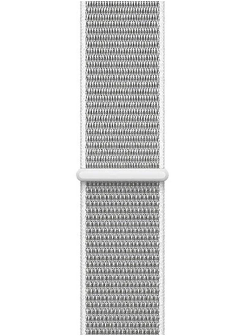 TWEGGON - Apple Watch Band/Strap Compatible With 46mm/45mm/44mm/49mm Nylon Strap for Apple watch All Series Silver - Image 1