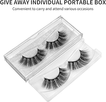 DYSILK 5 Pairs 6D Mink Eyelashes Faux Dramatic Long Fluffy False Eyelashes Volume Extension Makeup Fake Eyelashes Thick Reusable Eyelashes No Glue 00718mm - Image 3