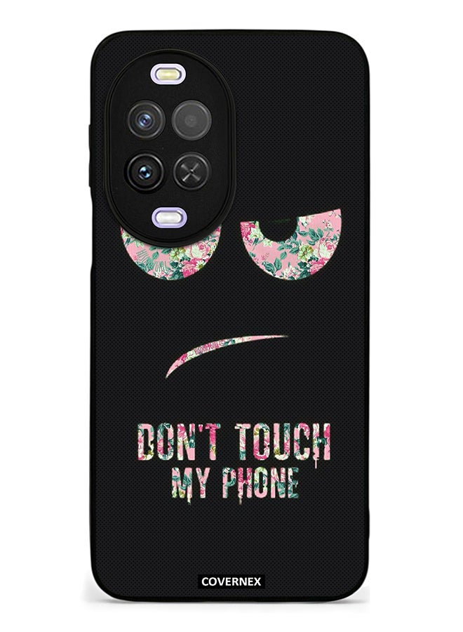 Covernex غطاء حماية لهاتف هواوي نوفا 15 5G مزخرف يحمل عبارة لا تلمس هاتفي زهور - Image 1