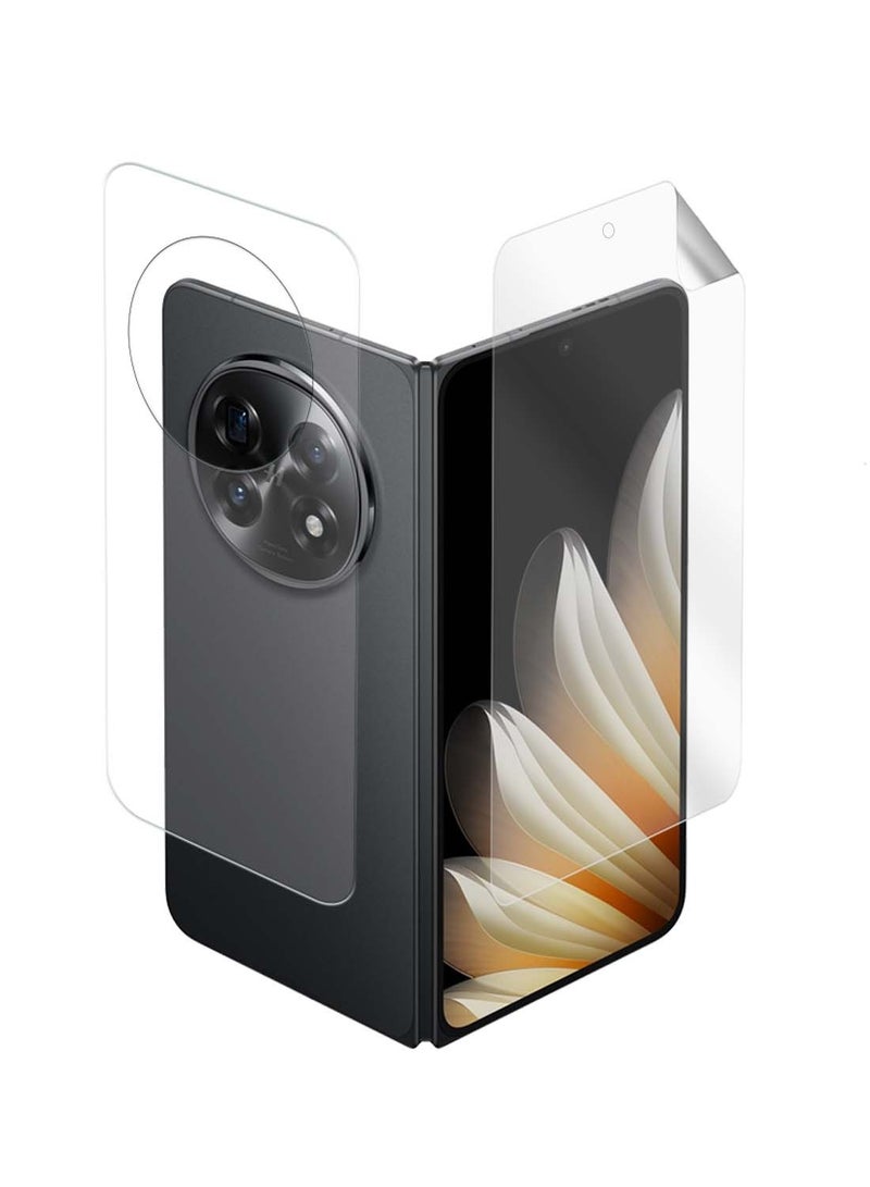 دبليو تيك واقي شاشة ناعم من Oppo Find N5 5G 2025 بزاوية 360 درجة مقاوم للخدش فيلم غير لامع شفاف مرن - شفاف - Image 5