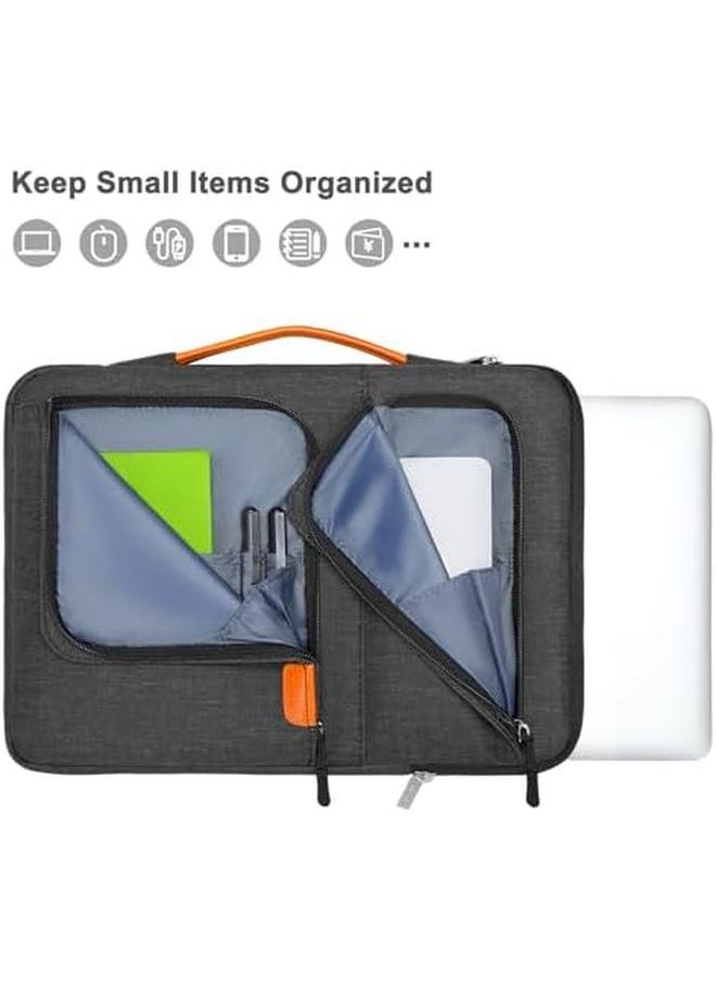 Mosiso - 360 Protective Laptop Sleeve Compatible With Macbook Pro 16 Inch 2023 2019 M3 M2 M1 Pro Retina 15 A1398 15 15.6 Inch Notebook Computer Side Open Bag With 2 Accessory Pockets And Handle And Belt Black - Image 1