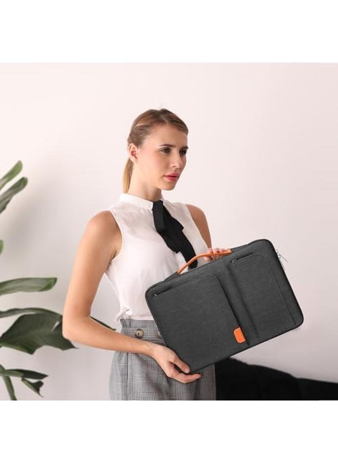 Mosiso - 360 Protective Laptop Sleeve Compatible With Macbook Pro 16 Inch 2023 2019 M3 M2 M1 Pro Retina 15 A1398 15 15.6 Inch Notebook Computer Side Open Bag With 2 Accessory Pockets And Handle And Belt Black - Image 1