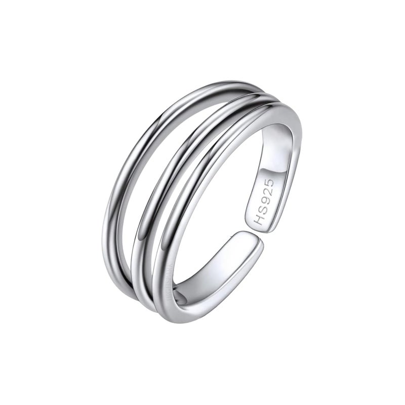 HighSpark Silver Toe Ring/Band Ring for Women | 92.5 Sterling Silver Adjustable Toe Rings | 1 Piece Only | Minimal & Elegant Designs - Image 1