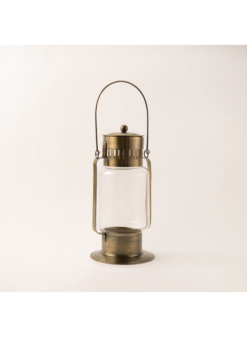 Homez gold metal lantern 18*18*41 cm - Image 1