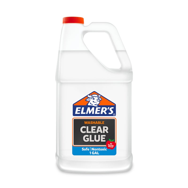Elmer's Clear Liquid School Glue, 1 Gallon, Washable, #1 Teacher Brand - Arts & Crafts, Teacher Supplies, Great for Making Slime - Image 1