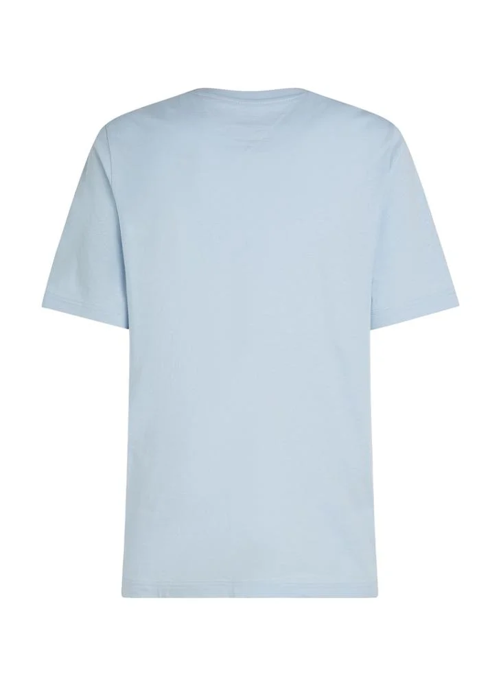 تومي هيلفيغر Logo Print Short Sleeve Crew  Neck T-Shirt