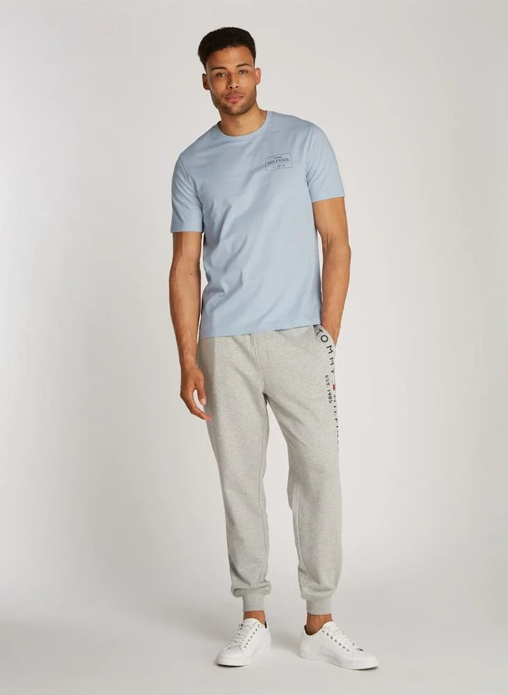 تومي هيلفيغر Logo Print Short Sleeve Crew  Neck T-Shirt