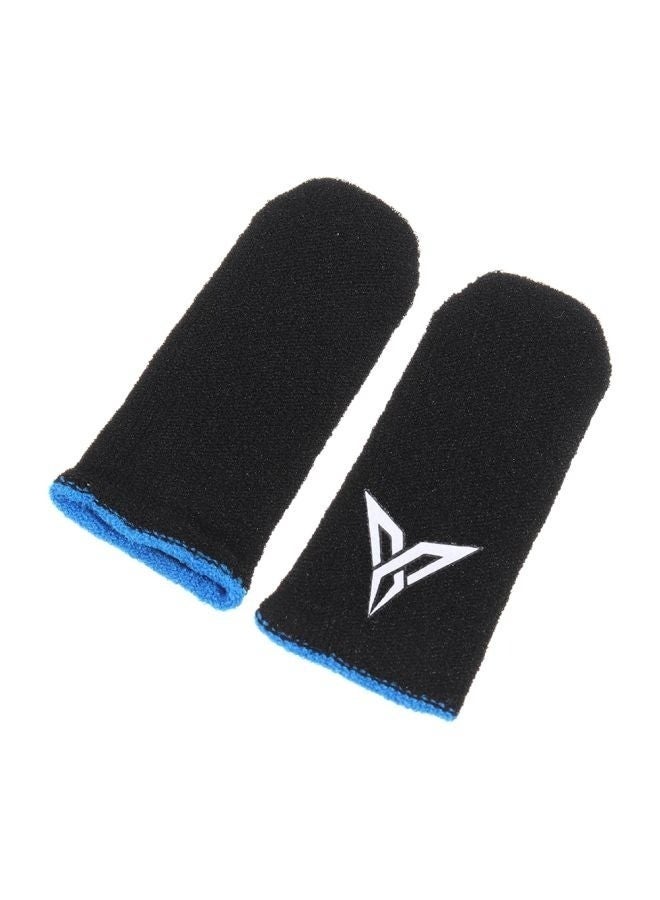 Mobile Gaming Finger Gloves-2pcs-Mobile Phone Gaming Finger Sleeves, Finger Sleeves Compatible with All Touchscreen Devices, Smooth Feel, Anti-Sweat, Extremely Thin, blue Edge - Image 3