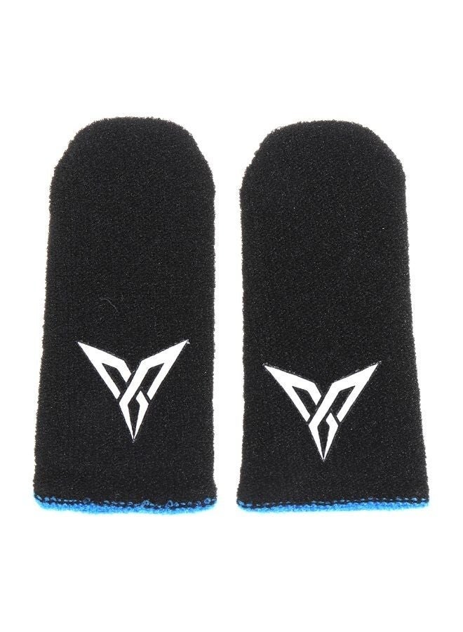 Mobile Gaming Finger Gloves-2pcs-Mobile Phone Gaming Finger Sleeves, Finger Sleeves Compatible with All Touchscreen Devices, Smooth Feel, Anti-Sweat, Extremely Thin, blue Edge - Image 1