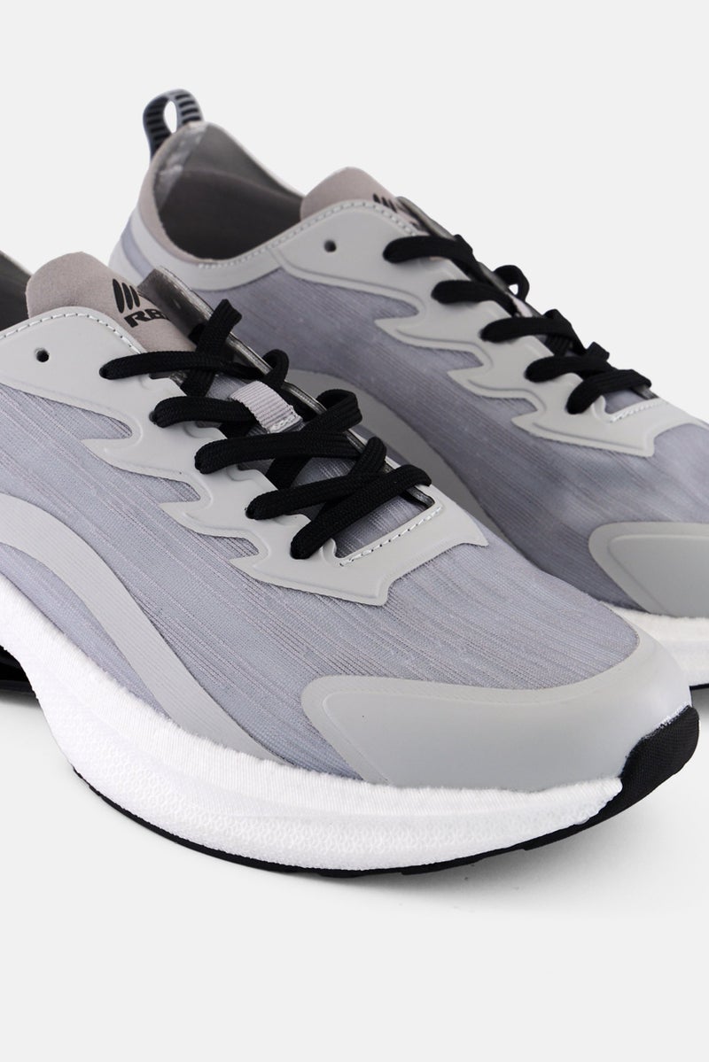 RBX Men Lace Up Running Shoes, Grey - Image 3