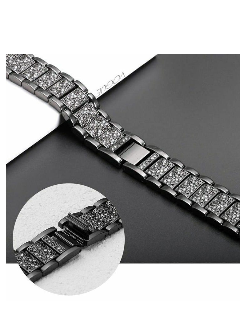 O Ozone Metal Bands for Fitbit Charge 6 / Charge 5 Smart Watch, Adjustable Stainless Steel Wristband Strap for Men Women-Black - Image 5