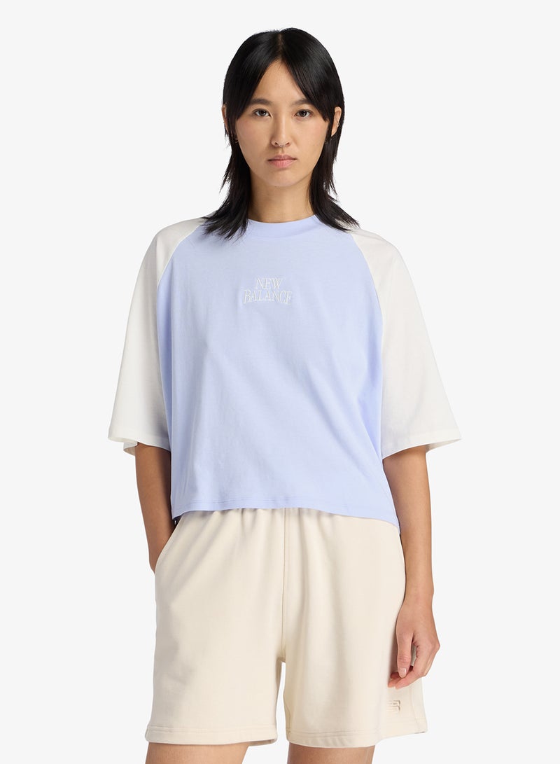 New Balance Linear Heritage Raglan T-Shirt - Image 1