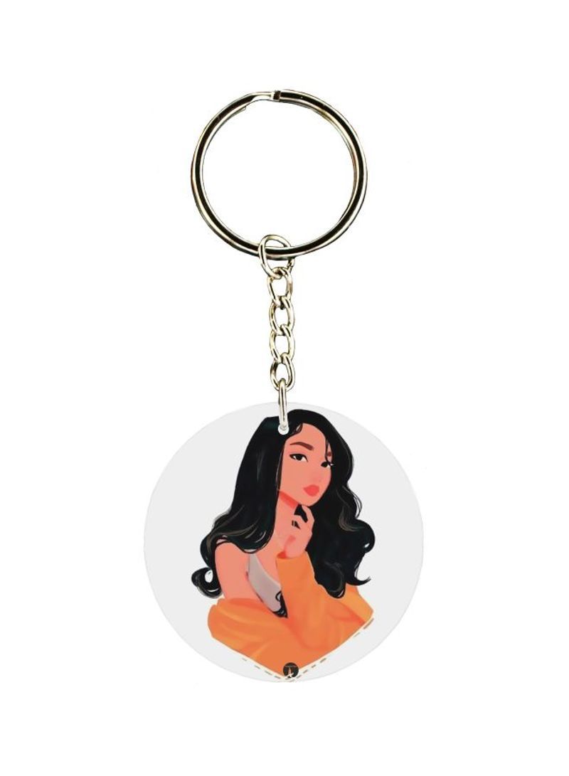 Girl Printed Keychain