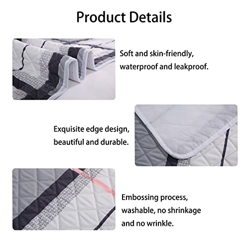 WEWAYKGJ Rabbit Cage Liners, Guinea Pig Bedding Pads Bunny Cage mats Waterproof Reusable Washable Small Animals Cage Liner (2Pcs) (Large Size) - Image 2