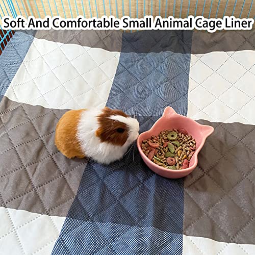 WEWAYKGJ Rabbit Cage Liners, Guinea Pig Bedding Pads Bunny Cage mats Waterproof Reusable Washable Small Animals Cage Liner (2Pcs) (Large Size) - Image 3