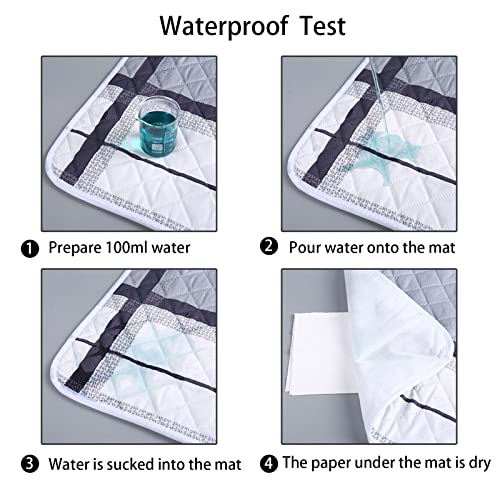 WEWAYKGJ Rabbit Cage Liners, Guinea Pig Bedding Pads Bunny Cage mats Waterproof Reusable Washable Small Animals Cage Liner (2Pcs) (Large Size) - Image 4