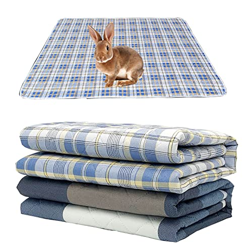 WEWAYKGJ Rabbit Cage Liners, Guinea Pig Bedding Pads Bunny Cage mats Waterproof Reusable Washable Small Animals Cage Liner (2Pcs) (Large Size) - Image 1