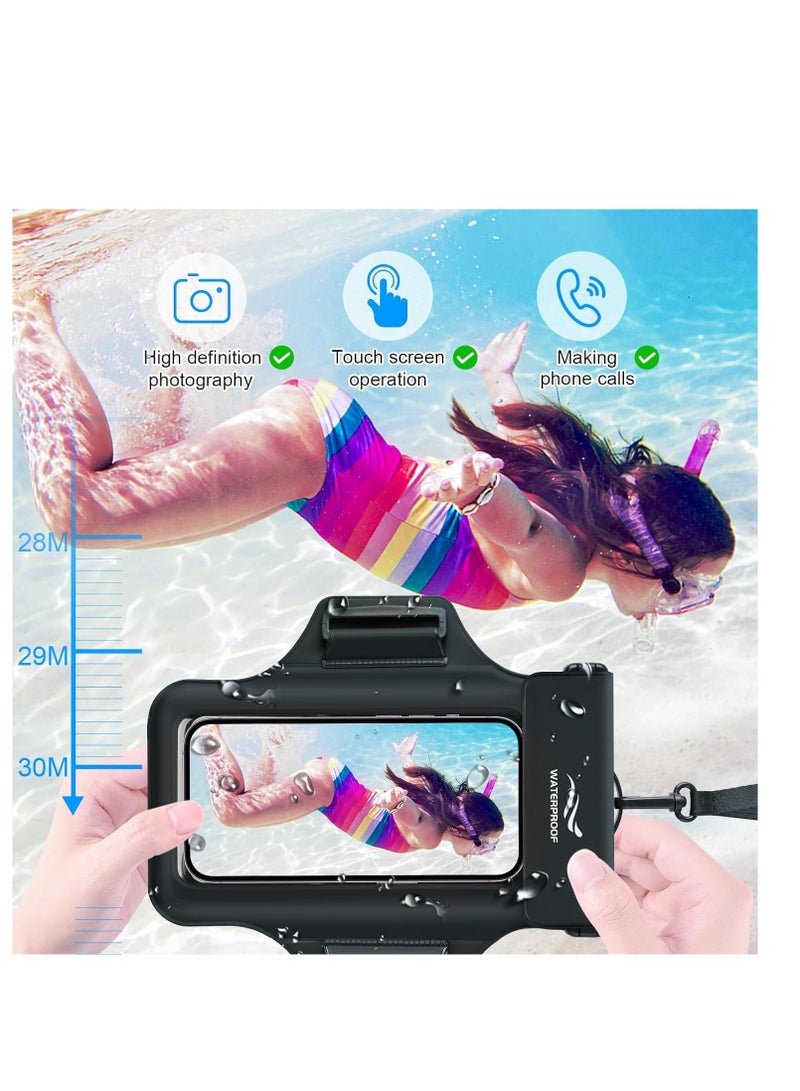 Waterproof Phone Pouch, With Detachable lanyard and strap, for iPhone 15 Pro Max 14 13  Waterproof Case Dry Bag for Beach, Swim, Boating, Hiking, Protect Phone, Passport, Sand