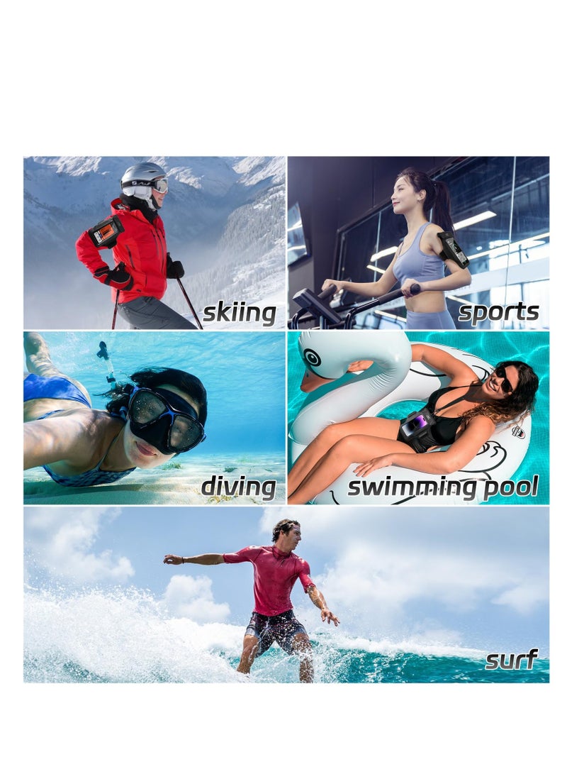 Waterproof Phone Pouch, With Detachable lanyard and strap, for iPhone 15 Pro Max 14 13  Waterproof Case Dry Bag for Beach, Swim, Boating, Hiking, Protect Phone, Passport, Sand