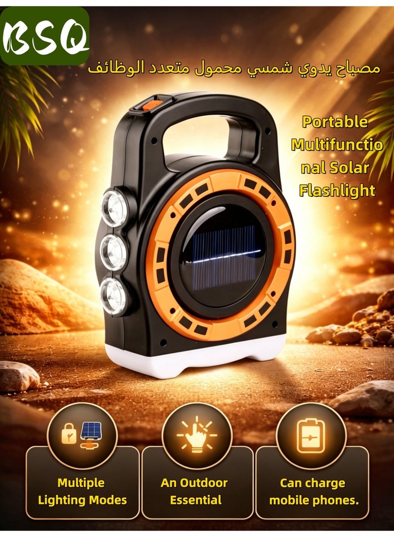 BSQ LED Camping Lantern Rechargeable,3 in 1 Solar USB Rechargeable Brightest LED Light,Waterproof Emergency Flashlight,Outdoor Hurricane Emergency Light,Tent Light - Image 1