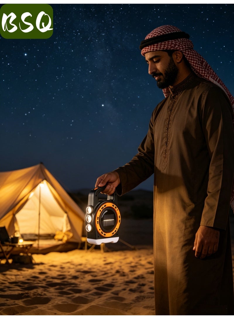 BSQ LED Camping Lantern Rechargeable,3 in 1 Solar USB Rechargeable Brightest LED Light,Waterproof Emergency Flashlight,Outdoor Hurricane Emergency Light,Tent Light - Image 2