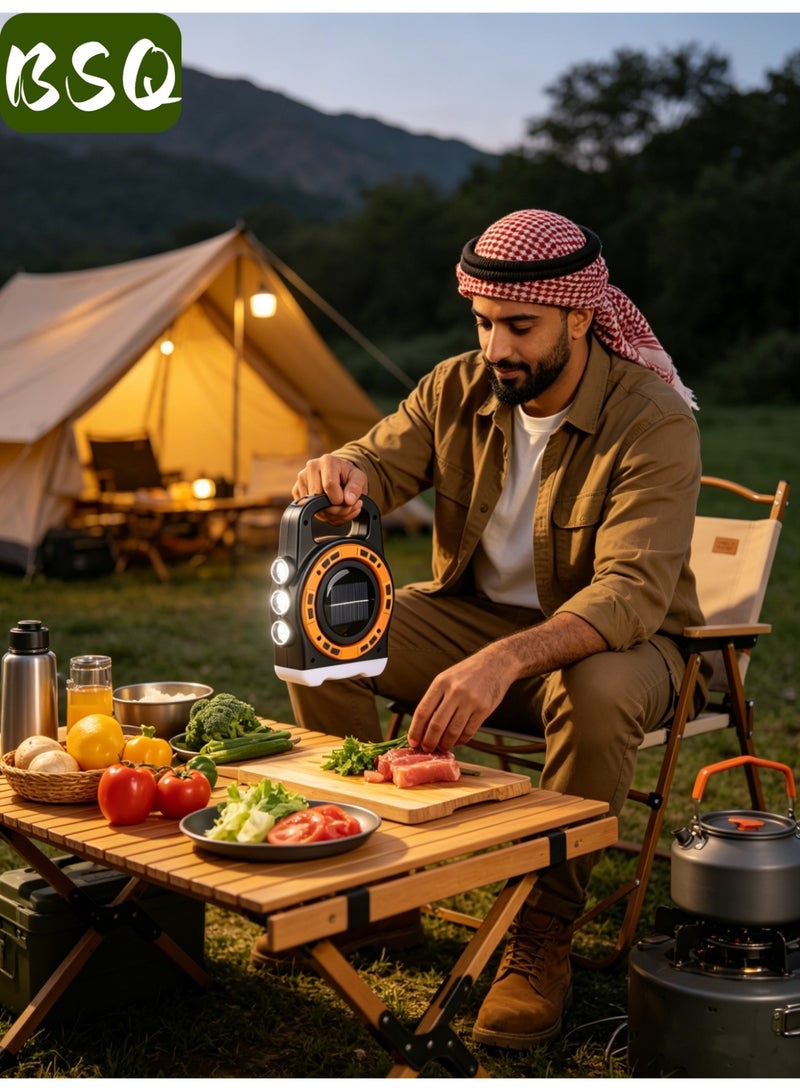BSQ LED Camping Lantern Rechargeable,3 in 1 Solar USB Rechargeable Brightest LED Light,Waterproof Emergency Flashlight,Outdoor Hurricane Emergency Light,Tent Light - Image 3