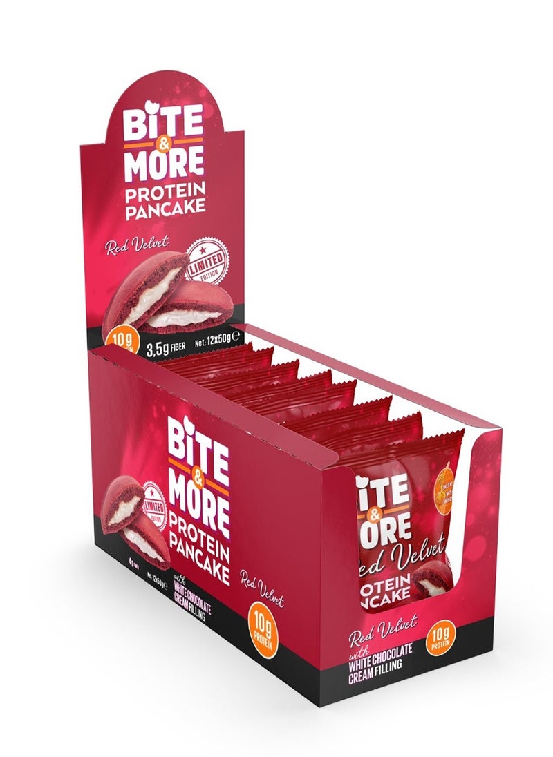 Bite & More Bite & More Protein Pancake Red Velvet Flavour 12x50g 600g 