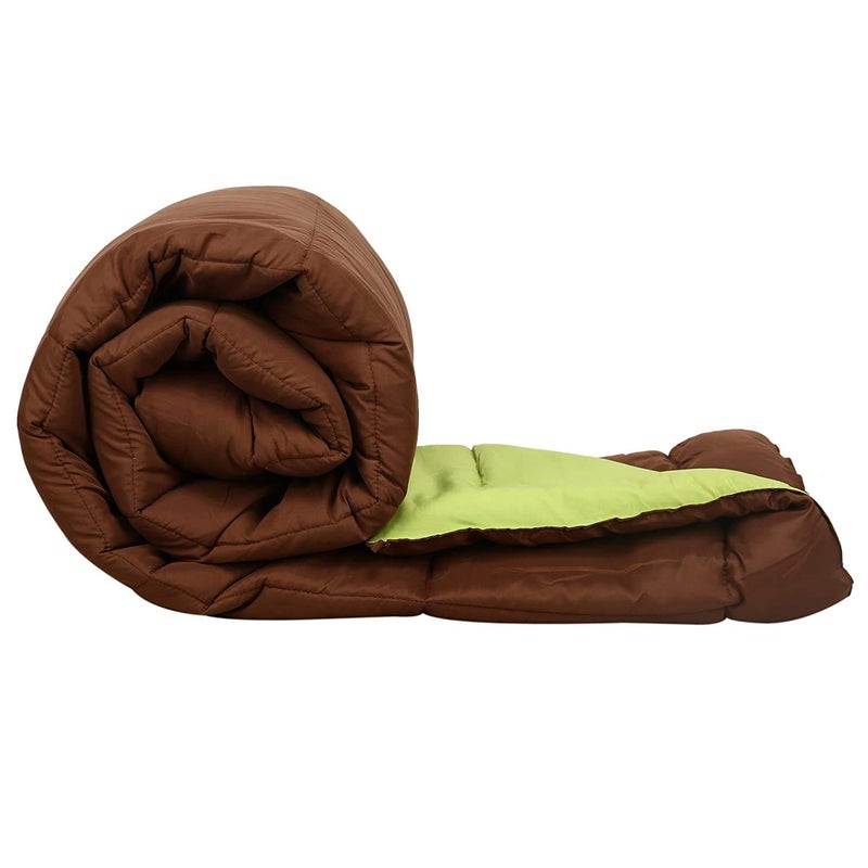 SVT Microfiber 200TC Comforter (Double_Coffee & Green) - Image 2